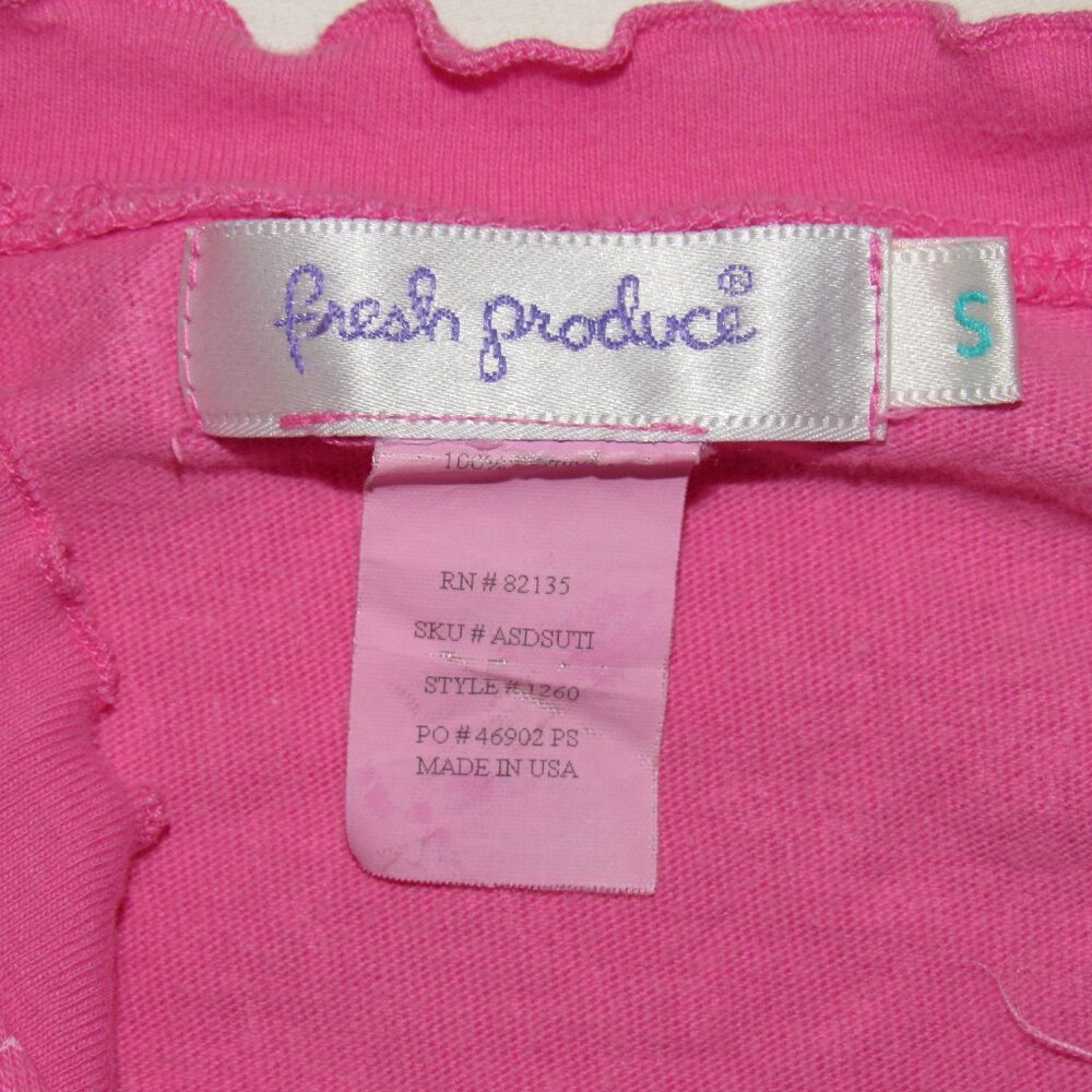 Fresh Produce Pink Floral Faux Wrap Sleeveless Cotton Dress Women's S Small - Picture 8 of 8